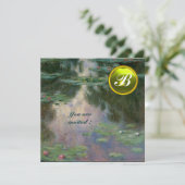 水生植物 / イエロー宝石のイニシャル 招待状 (スタンド正面)