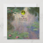 水生植物 / イエロー宝石のイニシャル 招待状 (裏面)