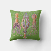 水生生命Haeckelのタコのクッション クッション (裏面)