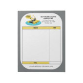 水産収穫業領収書 ノートパッド (回転)