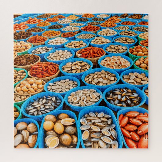 水産物市場 ジグソーパズル (縦)