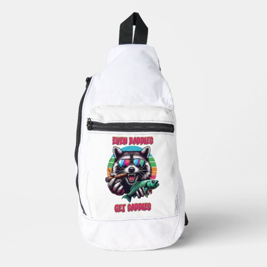 水田でも魚と一緒に水田に羽織る スリングバッグ (正面)