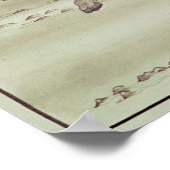 水田で働く農民 ポスター (角)