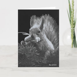 水田ケーキ、リス折りカード サンキューカード