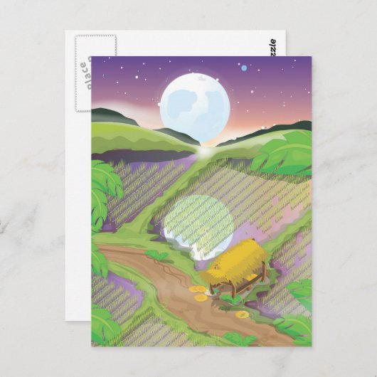 水田 ポストカード (正面/裏面)