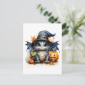 水男女兼用パーソナライズされた色ベビー竜 ポストカード (スタンド正面)