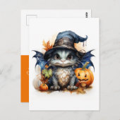 水男女兼用パーソナライズされた色ベビー竜 ポストカード (正面/裏面)