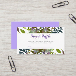 水男女兼用色フローラおむつラッフル 名刺