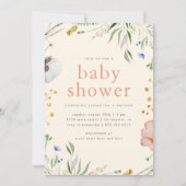 水男女兼用色フローラコードベビーシャワー 招待状 (正面)