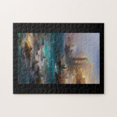 水界の都市デジタルアートの夢 ジグソーパズル (横)