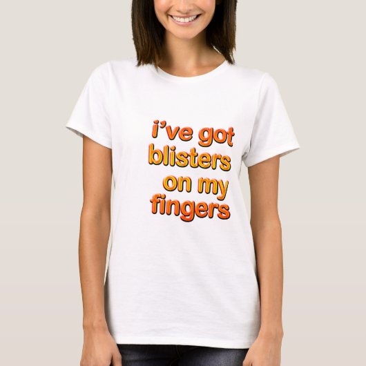 水疱のある指 Tシャツ (正面)