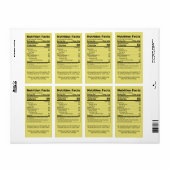 水白ハニージャー栄養事実ラベル ラベル (フルシート)