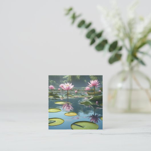 水百合のニンフは最も美しい スクエア名刺 (スタンド正面)