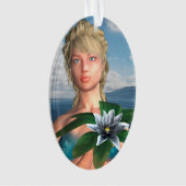 水百合の花を持つ人魚 オーナメント (正面)