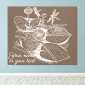 水百合の茶色 キャンバスプリント (インサイチュ (ウッドフロア))