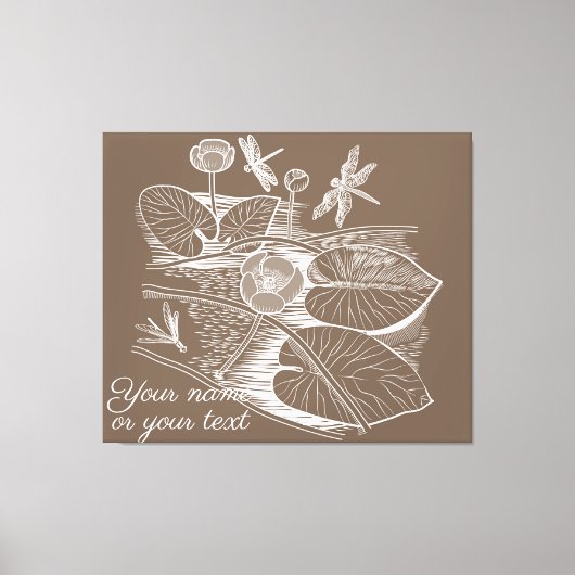 水百合の茶色 キャンバスプリント (正面)