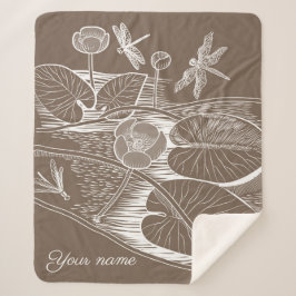 水百合の茶色 シェルパブランケット