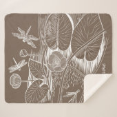 水百合の茶色 シェルパブランケット (正面(横))