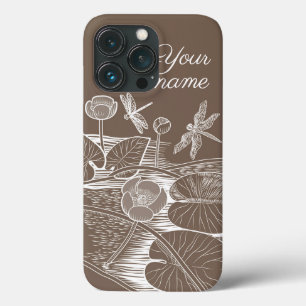 水百合の茶色 iPhone 13 PROケース