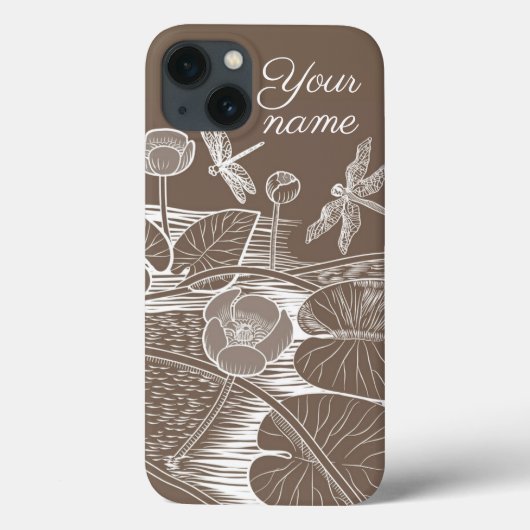 水百合の茶色 Case-Mate iPhoneケース (裏面)