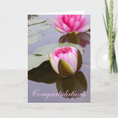 水百合を使ったグリーティングカード カード (正面)