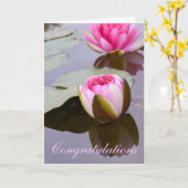 水百合を使ったグリーティングカード カード (黄色い花)