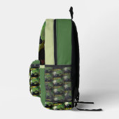 水百合を称賛するカエルパーソナライズされた プリントバックパック (右)