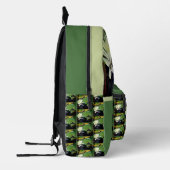 水百合を称賛するカエルパーソナライズされた プリントバックパック (左)