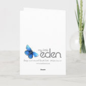 水百合パープルフローラの誕生日カード カード (裏面)