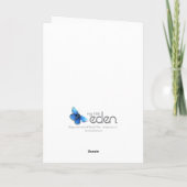 水百合パープルフローラ誕生日カード カード (裏面)