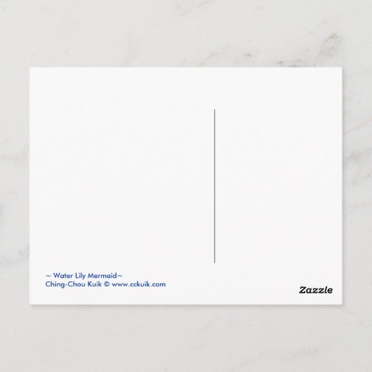 水百合人魚 – 葉書 ポストカード (裏面)