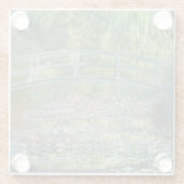 水百合池 | ヴィンテージフランスの絵を描の ガラスコースター (裏面)