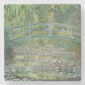水百合池 | ヴィンテージフランスの絵を描の ストーンコースター (正面)