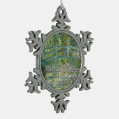 水百合池 | ヴィンテージフランスの絵を描の スノーフレークピューターオーナメント (左)