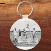 水着でアイス女子ゴルフでティーオフ！ キーホルダー (正面)