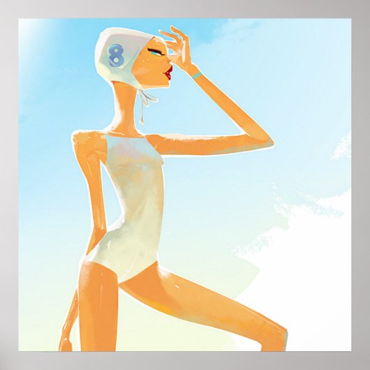 水着の女の子 ポスター (正面)