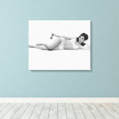 水着の女性 キャンバスプリント (インサイチュ (ウッドフロア))