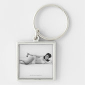 水着の女性 キーホルダー (正面)
