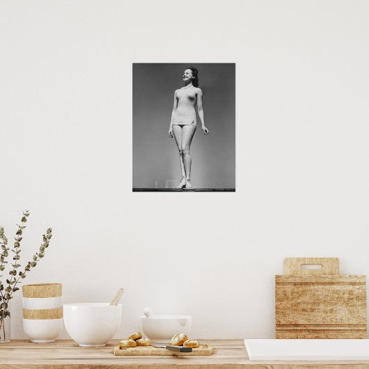 水着の女性 ポスター (キッチン)