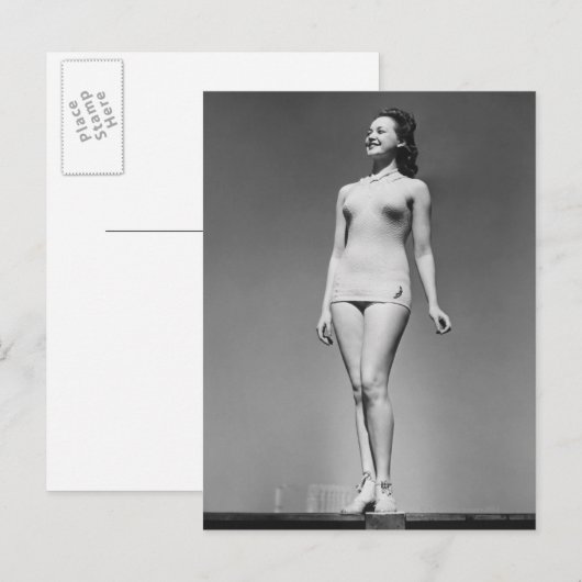 水着の女性 ポストカード (正面/裏面)