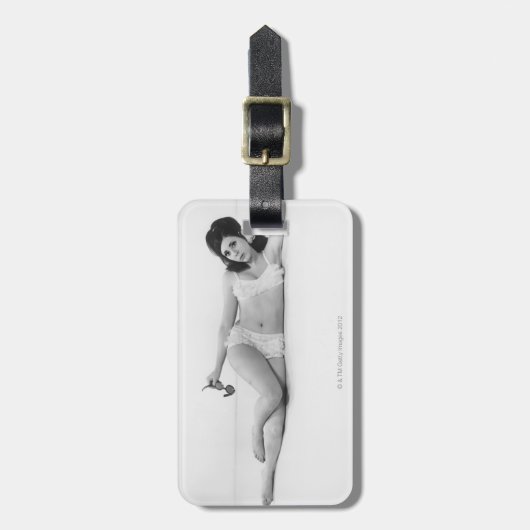 水着の女性 ラゲッジタグ (正面縦)