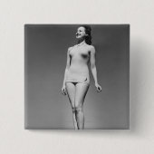 水着の女性 缶バッジ (正面)