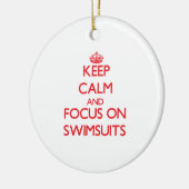 水着の平静そして焦点を保って下さい セラミックオーナメント (左)