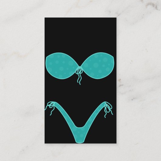 水着の店の夏のビキニのデザイン 名刺 (裏面)