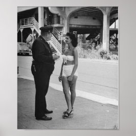 水着を着た女性がチケット ポスター