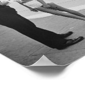 水着を着た女性がチケット ポスター (角)