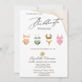 水着トロピカルビーチ独身最後の夜 招待状 (正面)