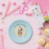 水着ポーラベアウィンタープールパーティー ペーパープレート (パーティー)