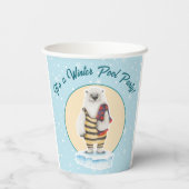 水着ポーラベアウィンタープールパーティー 紙コップ (裏面)
