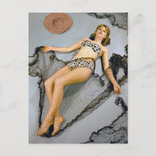 水着モデル ヴィンテージ写真 ポストカード (正面)